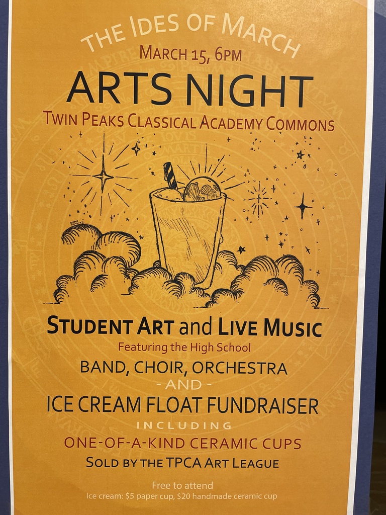 Arts night Flyer, March 15th at 6PM